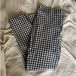 Zara cropped mini flare gingham pants